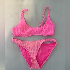 Bright pink triangl bikini
